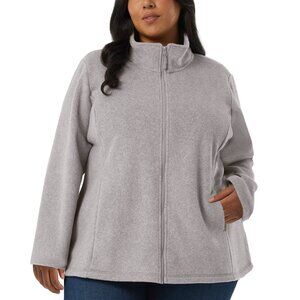 32 Degrees Ladies' Brushed Faux Wool Jacket Full Zip, X-Large, Gray